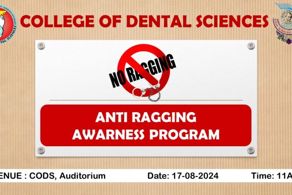 ANTI RAGGING AWARNESS PROGRAM